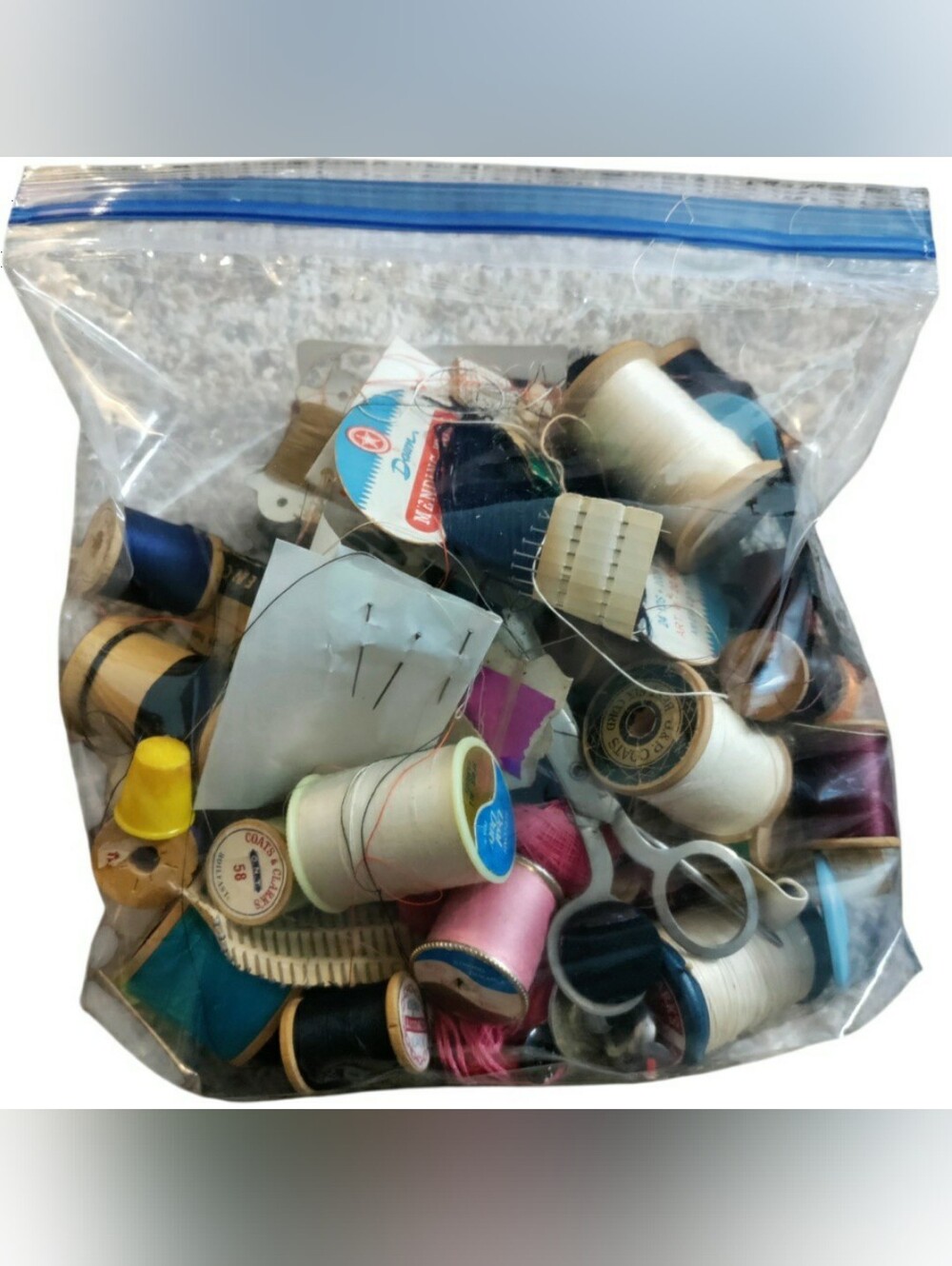 Vintage Sewing Notions Mid Century Gallon Size Bag Variety